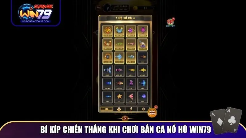 Bí kíp chiến thắng khi chơi bắn cá nổ hũ Win79