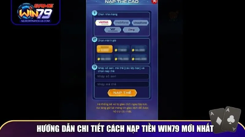 nap tien win79 2 Hướng dẫn chi tiết cách nạp tiền Win79 mới nhất